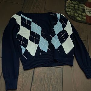 Vintage blue and white cardigan from brandy melville